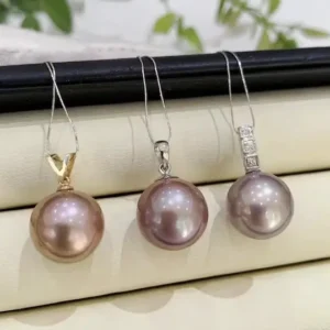 13-14mm purple freshwater pearl pendant