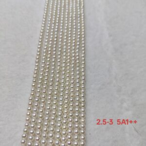 2.5-3mm white round freshwater pearl strands, 5A1++ Quality, 16 inches