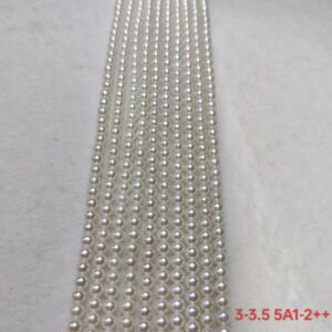 3-3.5mm white round freshwater pearl strands, 5A1~2++ Quality, 16 inches