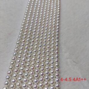4-4.5mm white round freshwater pearl strands, A1++ Quality, 16 inches