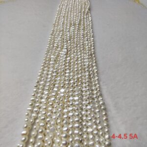 4-4.5mm baroque white freshwater pearl strands, 5A Quality, 16 inches