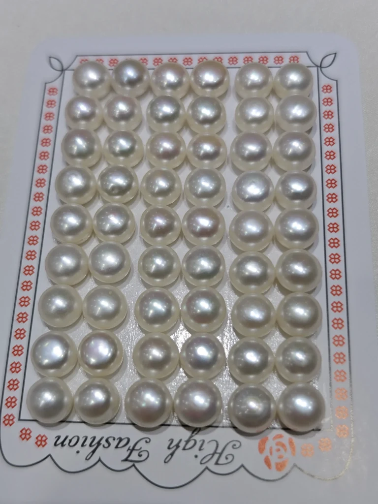 9.5-10mm White Button Shape Freshwater Loose Pearl, AAA Grade 6 9.5-10mm White Button Shape Freshwater Loose Pearl, AAA Grade