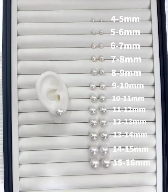 Freshwater Pearl Beads Wholesale: The Ultimate Catalog for Jewelry Designers 2 Size comparison of freshwater pearl beads for wholesale jewelry making