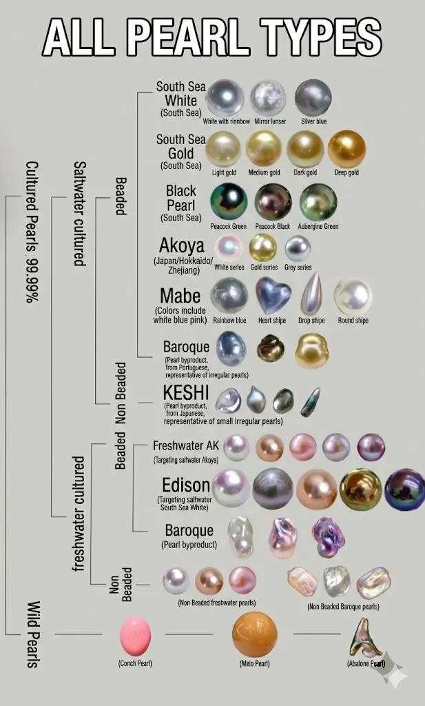 Freshwater vs cultured pearls: a 2026 professional classification guide 1 Hierarchical classification of cultured pearls including freshwater and saltwater.