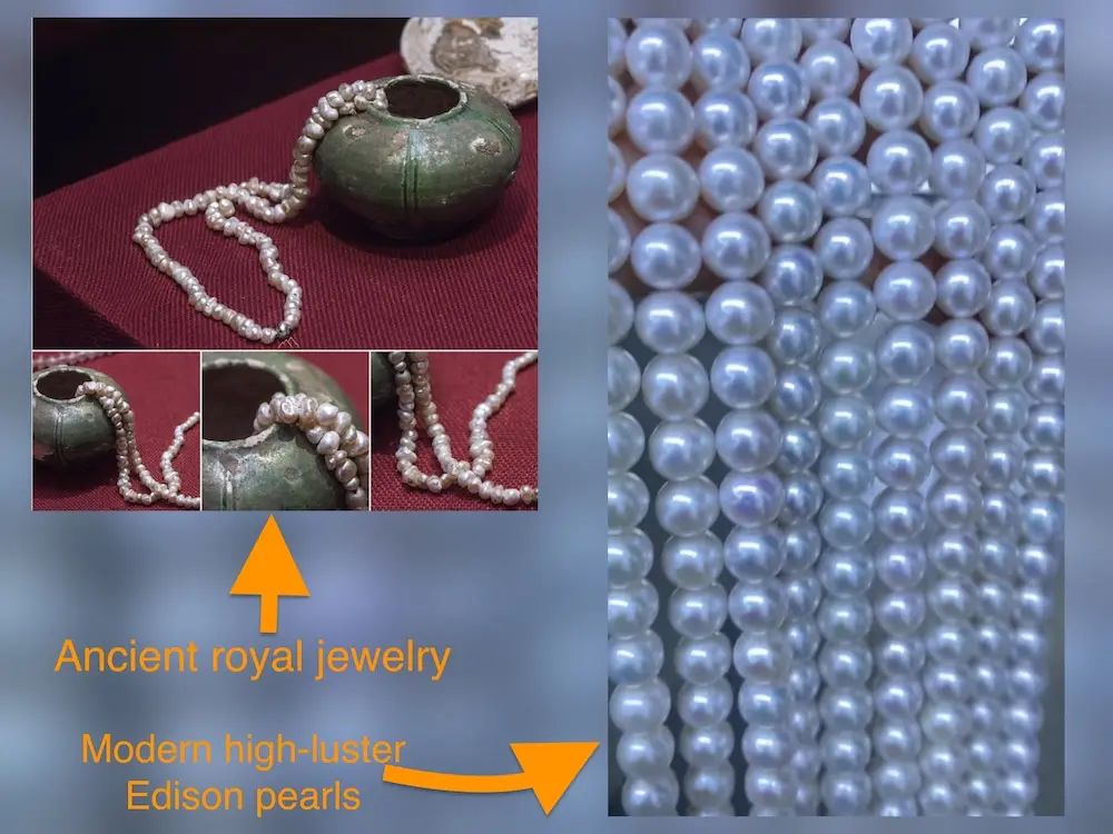 The History and Cultural Significance of Freshwater Pearls: A Branding Asset for Modern Jewelers 1 Ancient royal jewelry. Image via https://www.facebook.com/CHNzhidao