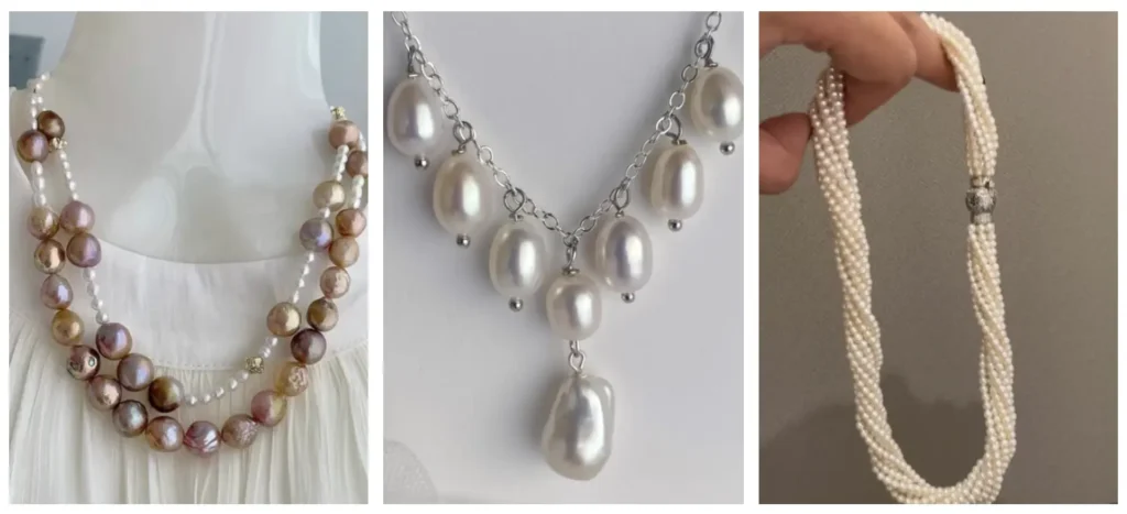Layering and Mixing Pearl Necklace