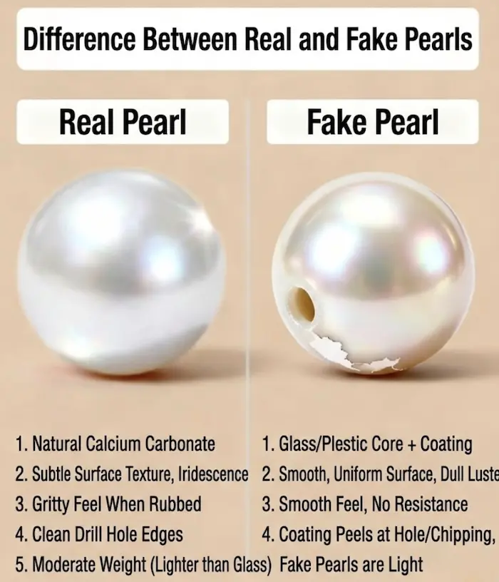 Real vs Fake Pearls: A Retailer’s Guide to Shell, Glass, and Cultured Pearl Differences 11 Real vs. Fake Pearls: A Retailer’s Guide to Shell, Glass, and Cultured Pearl Differences
