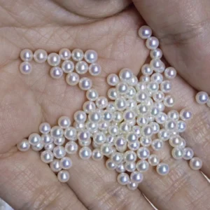 3-3.5mm White Round Freshwater Pearl Loose Pearl, AAAAA+ Grade