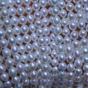 6.5-7.5mm White Rice Pearl Strand | AAAA+ Freshwater Pearl Wholesale