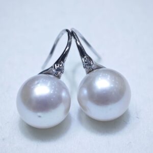 9-10mm White Round Freshwater Pearl Earring | AAAA Grade Sterling Silver | China Pearl Manufacturer - China Pearl Manufacturer