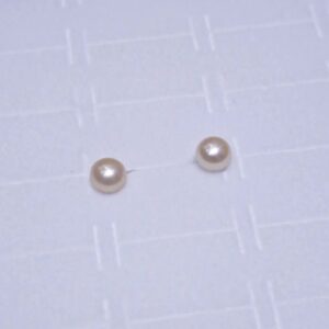 6-7mm Natural White Button Freshwater Pearl Stud Earrings | China Pearl Manufacturer - China Pearl Manufacturer