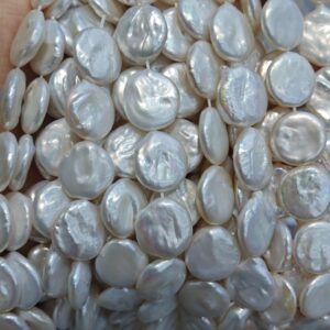 14-16mm White Coin Pearl Strand | China Freshwater Pearl Manufacturer - China Pearl Manufacturer